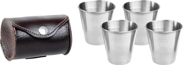 Набор стопок походных Helios Зеркальный / HS-NS-А14 - фото