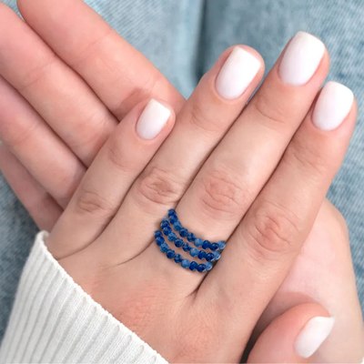 Кольцо Wolves Содалит Тройное 6382 - фото