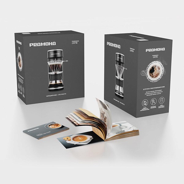 Капельная кофеварка Redmond CM718 (черный)