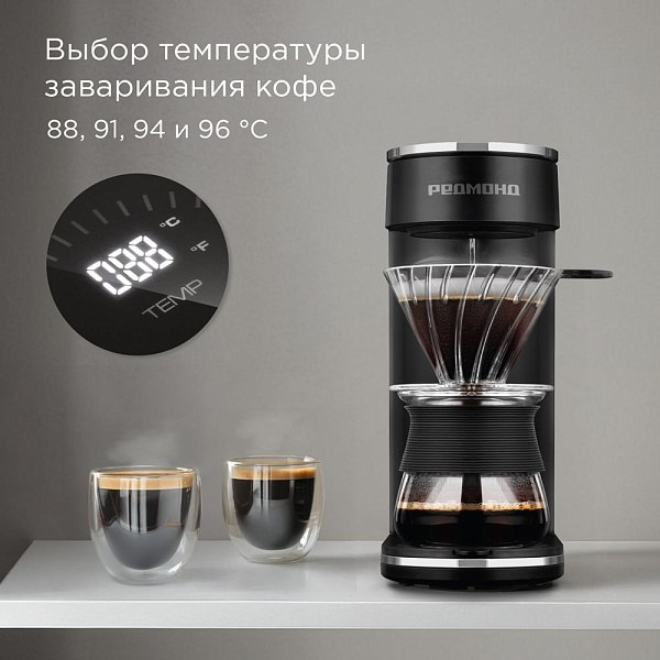 Капельная кофеварка Redmond CM718 (черный)