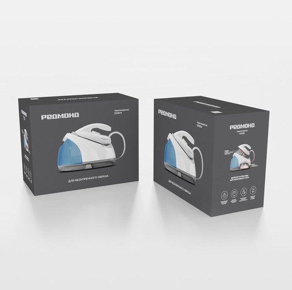 Утюг с парогенератором Redmond SS1624 (белый/голубой)