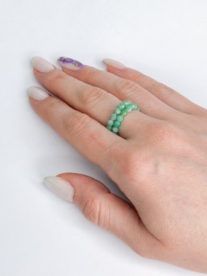 Кольцо Wolves Изумруд Двойное 6442 - фото