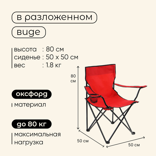 Кресло складное Maclay 134168