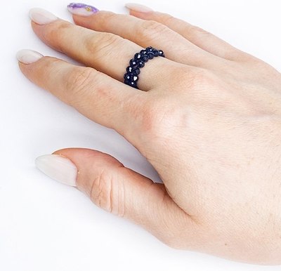 Кольцо Wolves Сапфир Двойное 6513 - фото