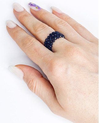 Кольцо Wolves Сапфир Тройное 6518 - фото