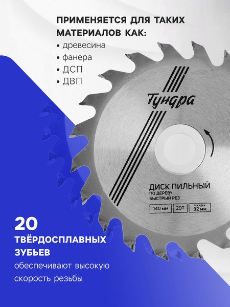 Пильный диск Tundra 5239764