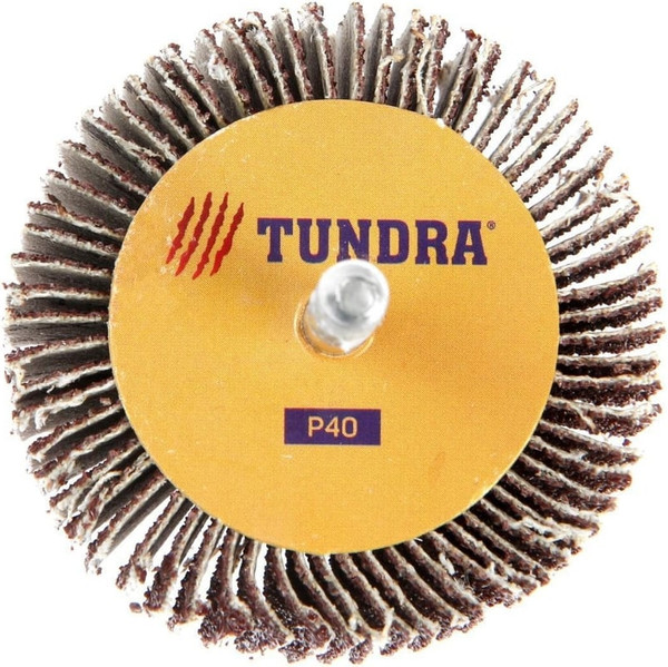 Шлифовальный круг Tundra Лепестковый радиальный 60x30x6мм Р40 / 1875465