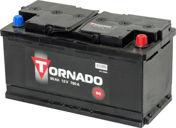 Автомобильный аккумулятор TORNADO 6СТ-90NR R+ 780A - фото