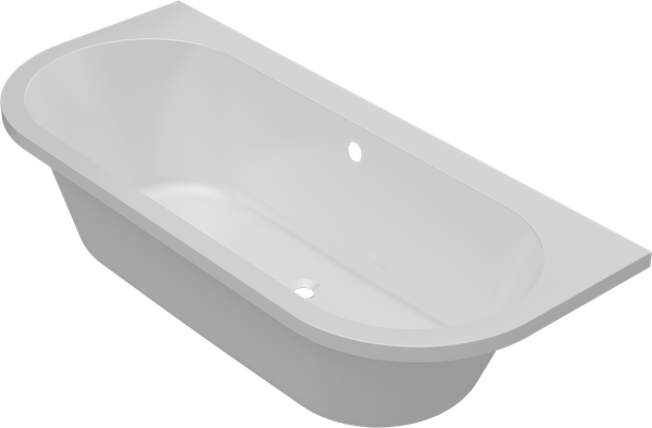 Ванна акриловая Bonito Home Aura 170x75 / BH-AU-104-170W/St (с ножками)