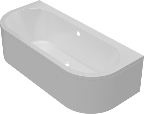 Ванна акриловая Bonito Home Aura 170x75 / BH-AU-104-170W/St (с ножками)