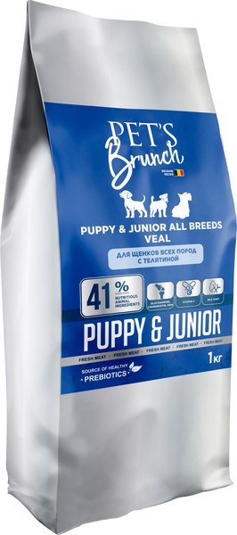 Сухой корм для собак Pet's Brunch Junior Veal с телятиной - фото