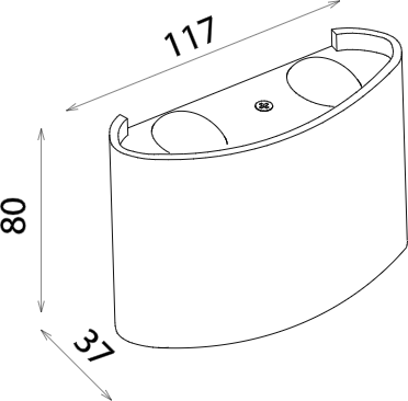 Бра уличное Elektrostandard Twinky 1555 Techno LED 