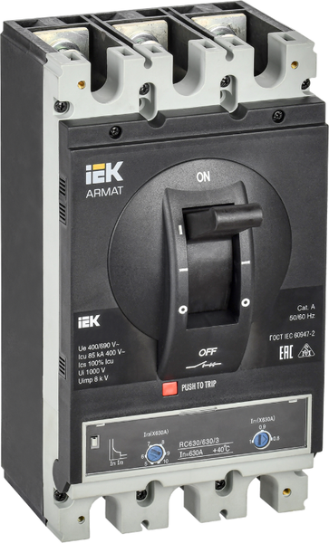 Выключатель автоматический IEK AR-MCCB-3I-085-0630A-ATUC - фото