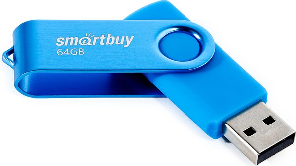 USB flash накопитель SmartBuy Twist Blue 64GB (SB064GB2TWB)