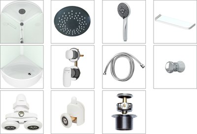 Душевая кабина Domani-Spa Simple 99 High 90x90 / DS01Sm99HBT00-V1. 2