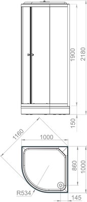 Душевая кабина Domani-Spa Delight Slim 110 100x100 / DS01DS110LBT00