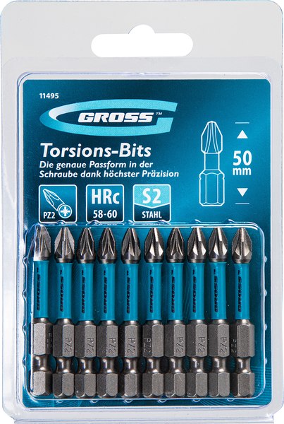 Набор бит Gross PZ2x50мм / 11495