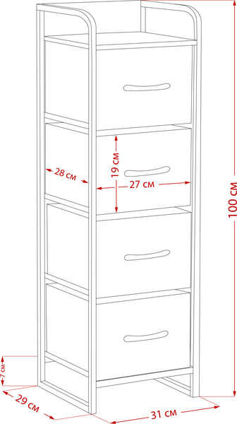 Комод Импэкс Leset Ноа 4 ящика