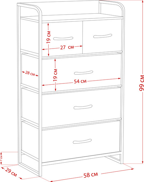 Комод Импэкс Leset Ноа 5 ящиков