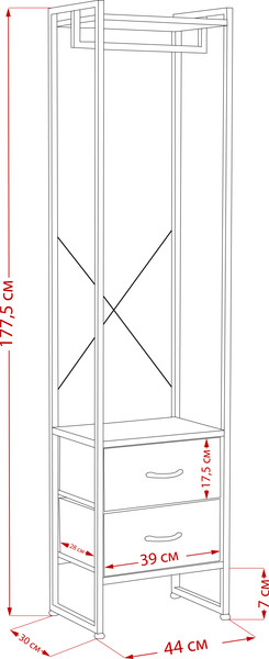 Секция в прихожую Импэкс Leset Ноа с вешалкой