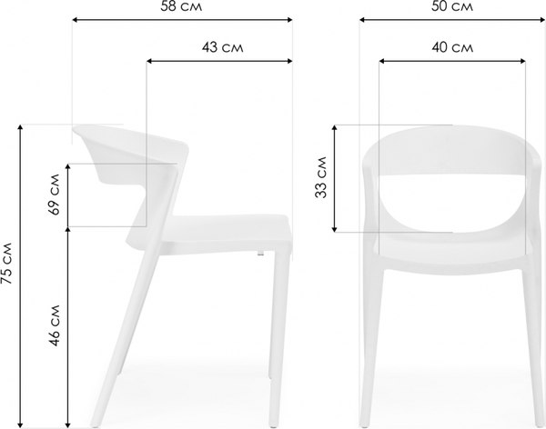 Стул пластиковый Woodville Градно / 589897
