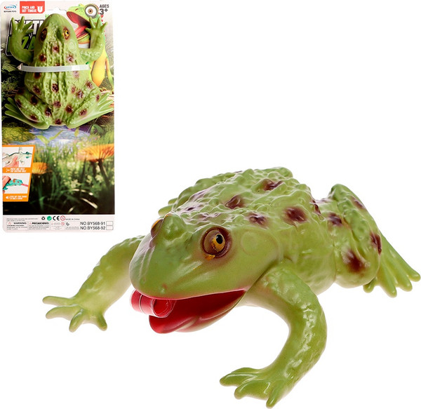 Фигурка игровая Sima-Land Лягушка. Длинный язык BY568-919 / 10657852