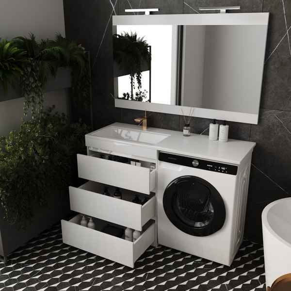 Тумба под умывальник Symbolite Даллас 130 Люкс Plus 3 ящика