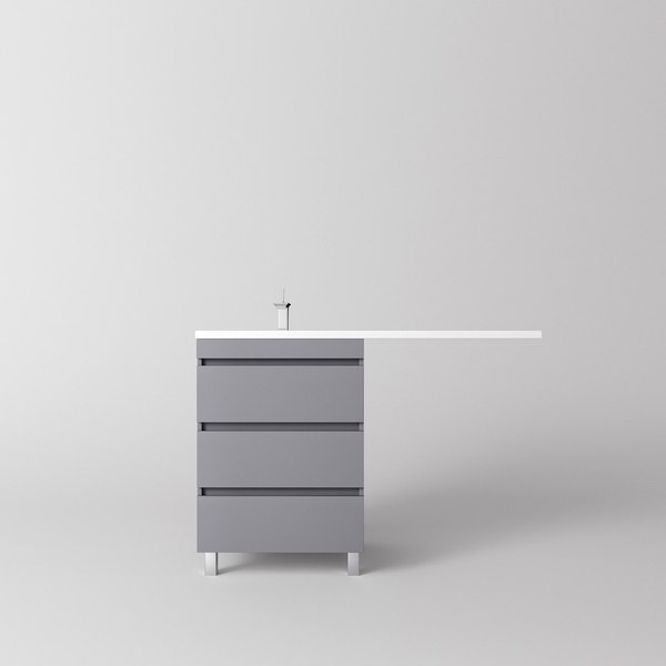 Тумба под умывальник Symbolite Даллас Леон 120 Люкс Plus 3 ящика