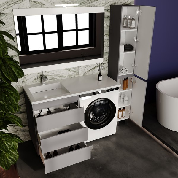 Тумба под умывальник Symbolite Даллас Леон 120 Люкс Plus 3 ящика