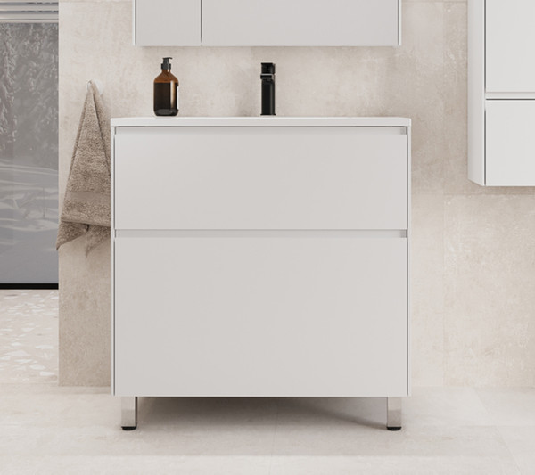 Тумба под умывальник Symbolite Лима 100 Line Plus 2 ящика - фото