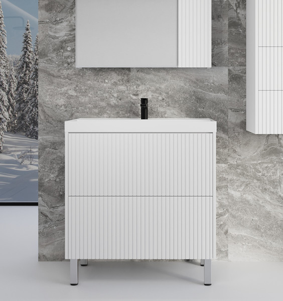 Тумба под умывальник Symbolite Стокгольм 70 Classic Push 2 ящика - фото