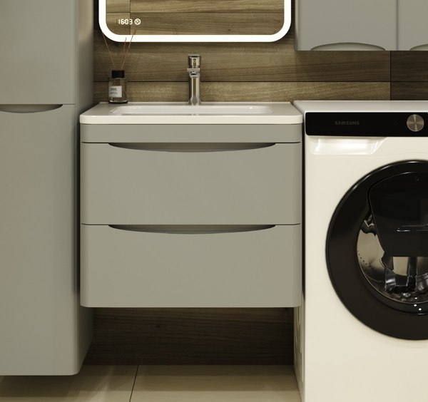 Тумба под умывальник Symbolite Бергамо мини 60 Люкс Plus 2 ящика - фото