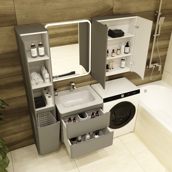 Тумба под умывальник Symbolite Бергамо мини 60 Люкс Plus 2 ящика