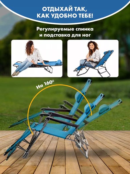 Складной шезлонг Classmark Голубой