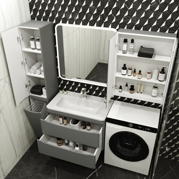 Тумба под умывальник Symbolite Бергамо мини 80 Люкс Plus 2 ящика