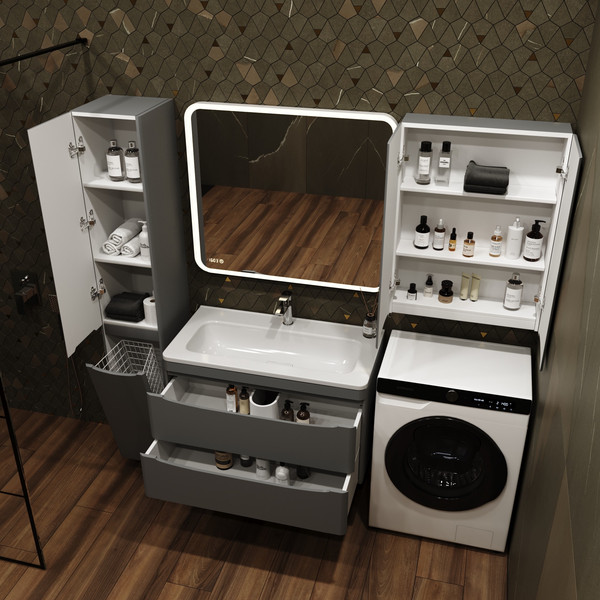 Тумба под умывальник Symbolite Бергамо мини 90 Люкс Plus 2 ящика