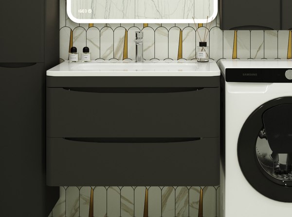 Тумба под умывальник Symbolite Бергамо мини 90 Люкс Plus 2 ящика