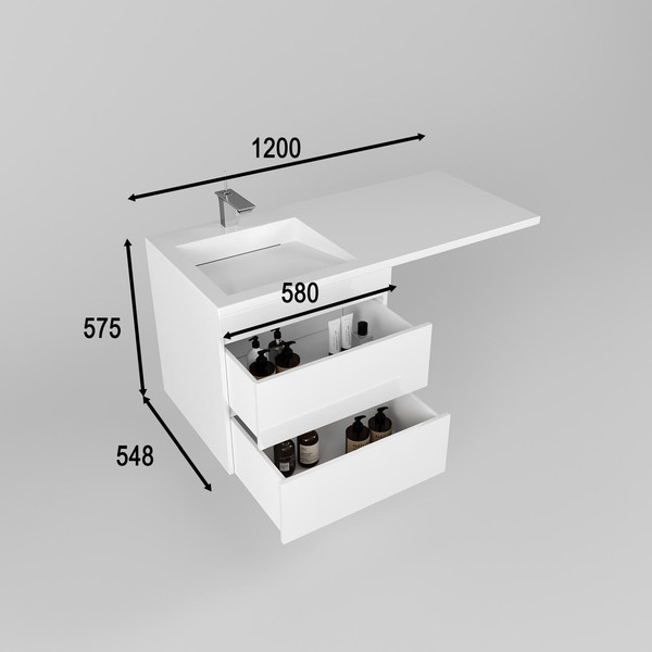 Тумба под умывальник Symbolite Даллас Леон 120 Люкс Plus