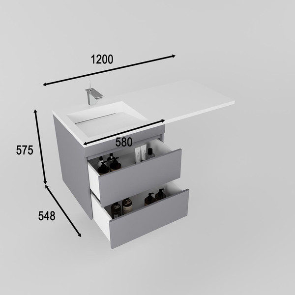 Тумба под умывальник Symbolite Даллас Леон 120 Люкс Plus