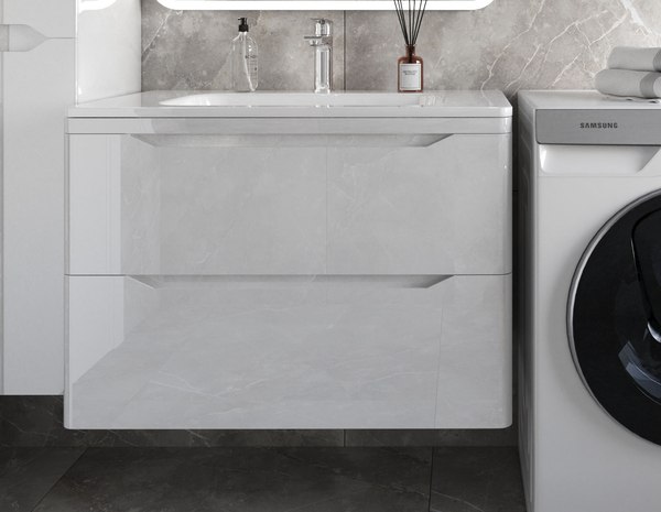 Тумба под умывальник Symbolite Марелла 80 Люкс Plus 2 ящика - фото