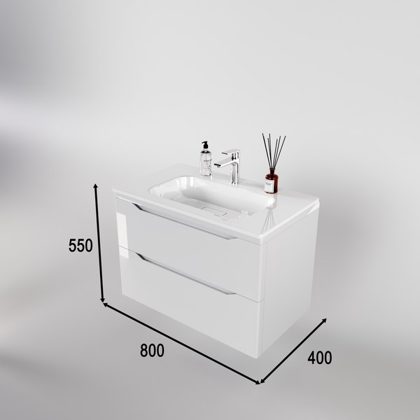 Тумба под умывальник Symbolite Марелла 80 Люкс Plus 2 ящика