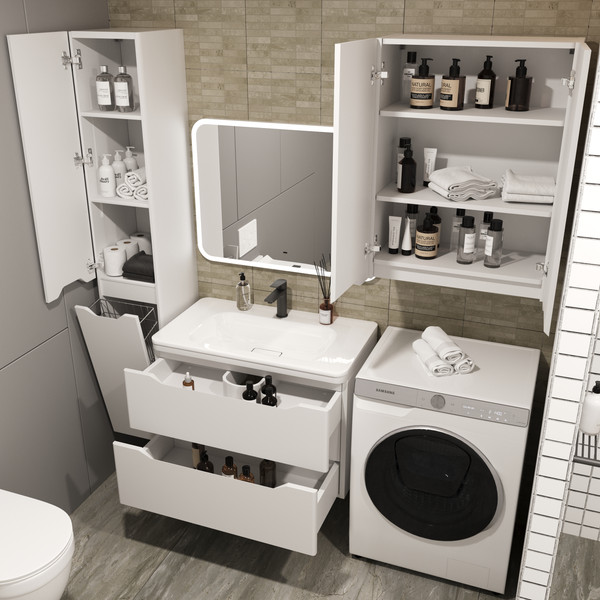 Тумба под умывальник Symbolite Марелла 80 Люкс Plus 2 ящика