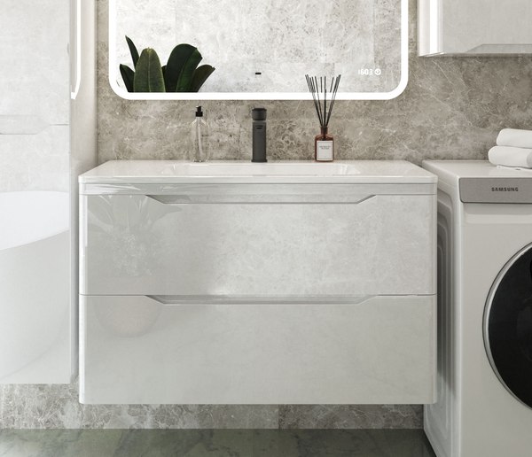 Тумба под умывальник Symbolite Марелла 90 Люкс Plus 2 ящика - фото