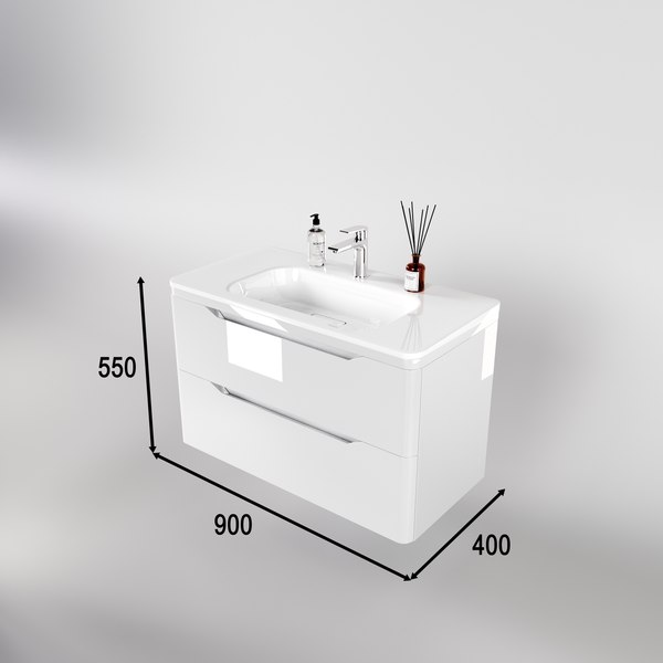 Тумба под умывальник Symbolite Марелла 90 Люкс Plus 2 ящика