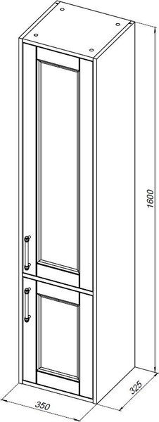 Шкаф-пенал для ванной Aquanet Бостон New 35 L / 306371