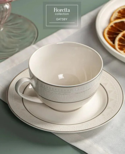 Чашка с блюдцем Fioretta Gatsby TDS665