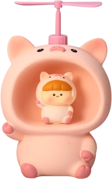 Ночник ILikeGift Baby pig fan / 1041-15B - фото