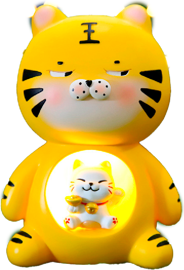 Ночник ILikeGift Brindle cat / 2104-13A - фото