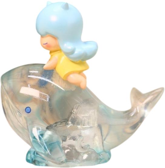 Ночник ILikeGift Dream girl whale / BB2246-blue - фото