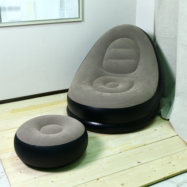 Надувное кресло Мультидом Комфорт с пуфиком VL84-276